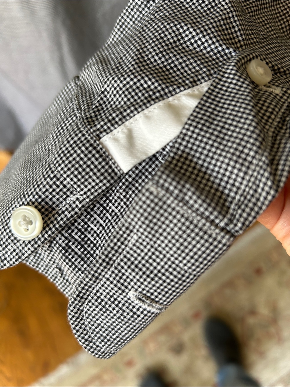 J. Crew Men’s Button-Down Ludow Shirt Micro Check Size Large - Picture 5 of 10